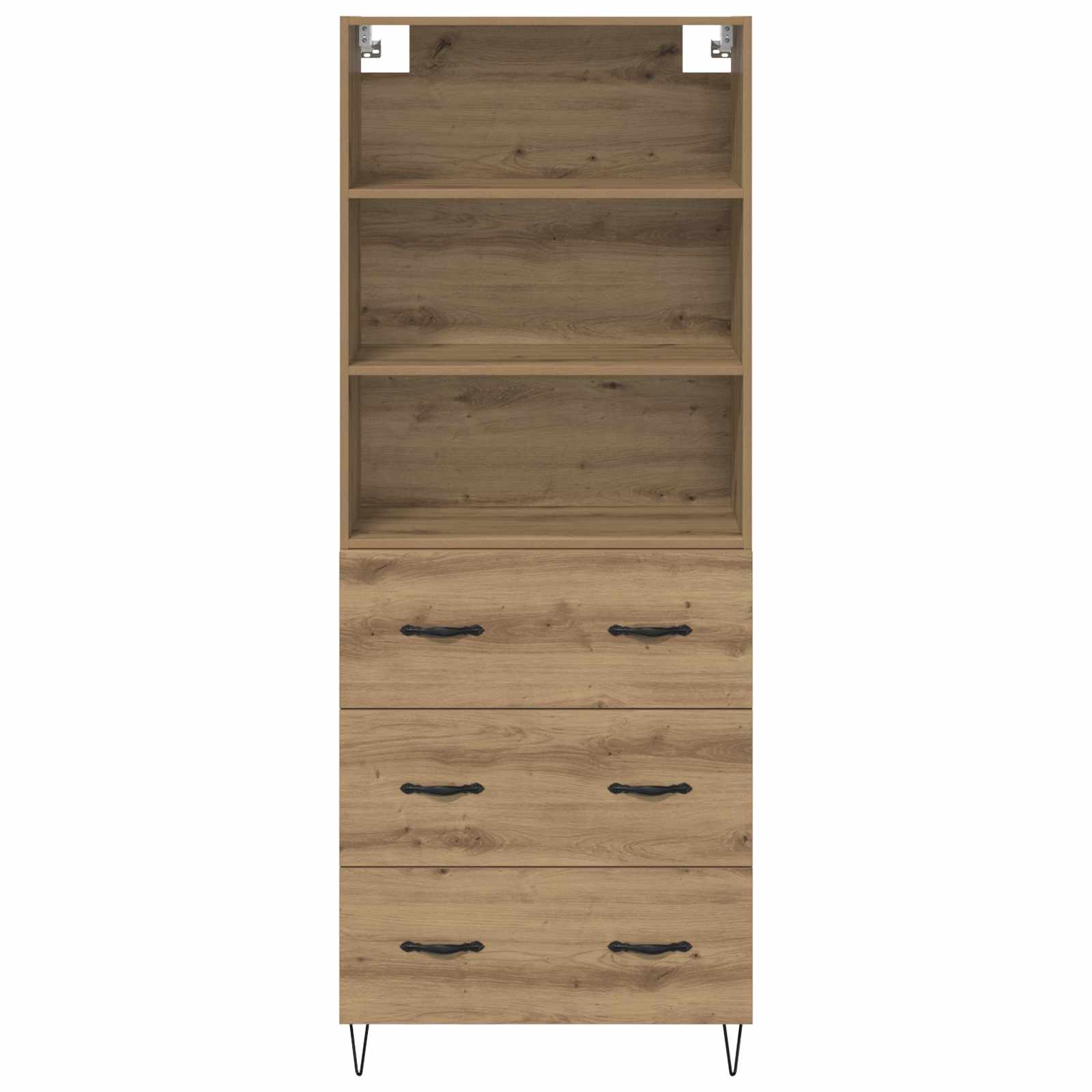 Vysoký Bufet 2 Ks Artisanový Dub 69,5 X 34 X 180 Cm