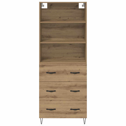 Vysoký Bufet 2 Ks Artisanový Dub 69,5 X 34 X 180 Cm
