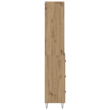Vysoký Bufet 2 Ks Artisanový Dub 69,5 X 34 X 180 Cm