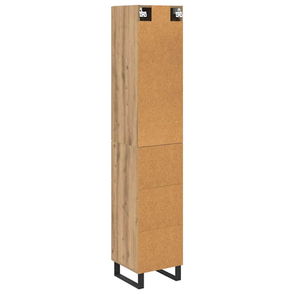 Vysoký Bufet Artisanový Dub 34,5 X 34 X 180 Cm Kompozitní Dřevo