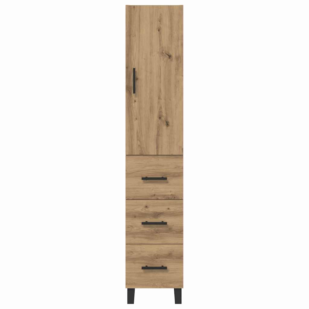 Vysoký Bufet Artisanový Dub 34,5 X 34 X 180 Cm Kompozitní Dřevo