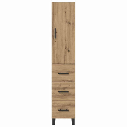 Vysoký Bufet Artisanový Dub 34,5 X 34 X 180 Cm Kompozitní Dřevo