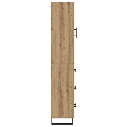 Vysoký Bufet Artisanový Dub 34,5 X 34 X 180 Cm Kompozitní Dřevo