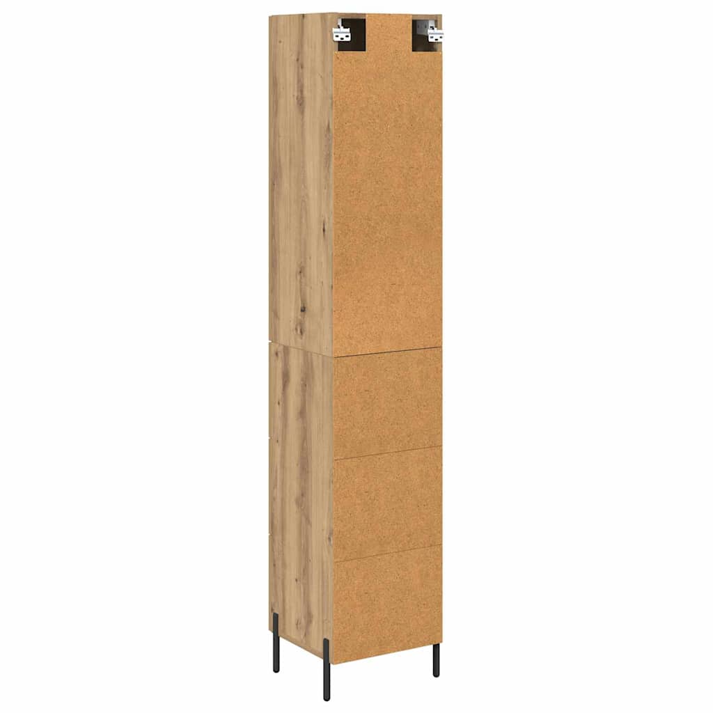 Vysoký Bufet Artisanový Dub 34,5 X 34 X 180 Cm Kompozitní Dřevo