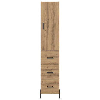 Vysoký Bufet Artisanový Dub 34,5 X 34 X 180 Cm Kompozitní Dřevo