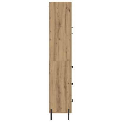 Vysoký Bufet Artisanový Dub 34,5 X 34 X 180 Cm Kompozitní Dřevo