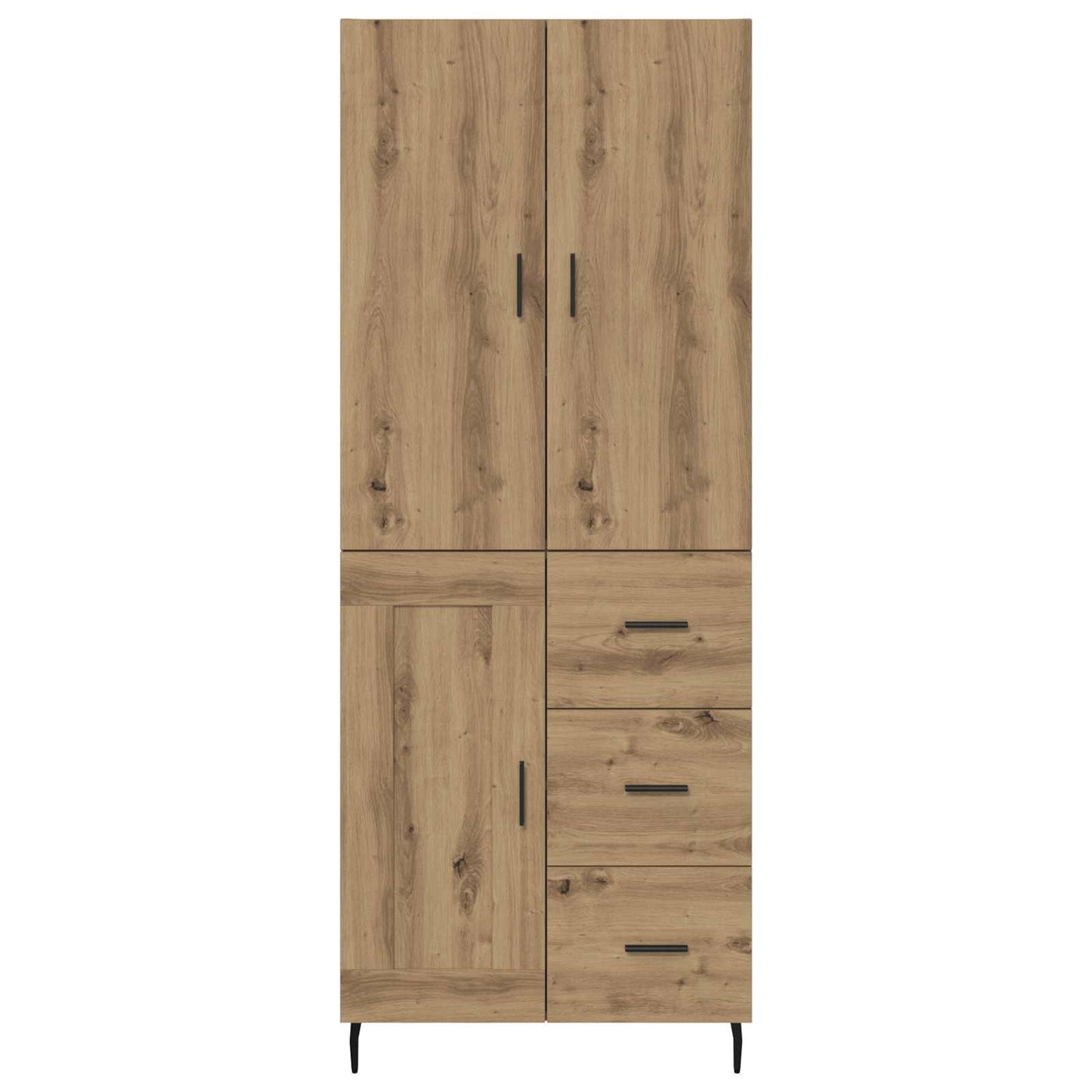 Vysoký Bufet 2 Ks Artisanový Dub 69,5 X 34 X 180 Cm