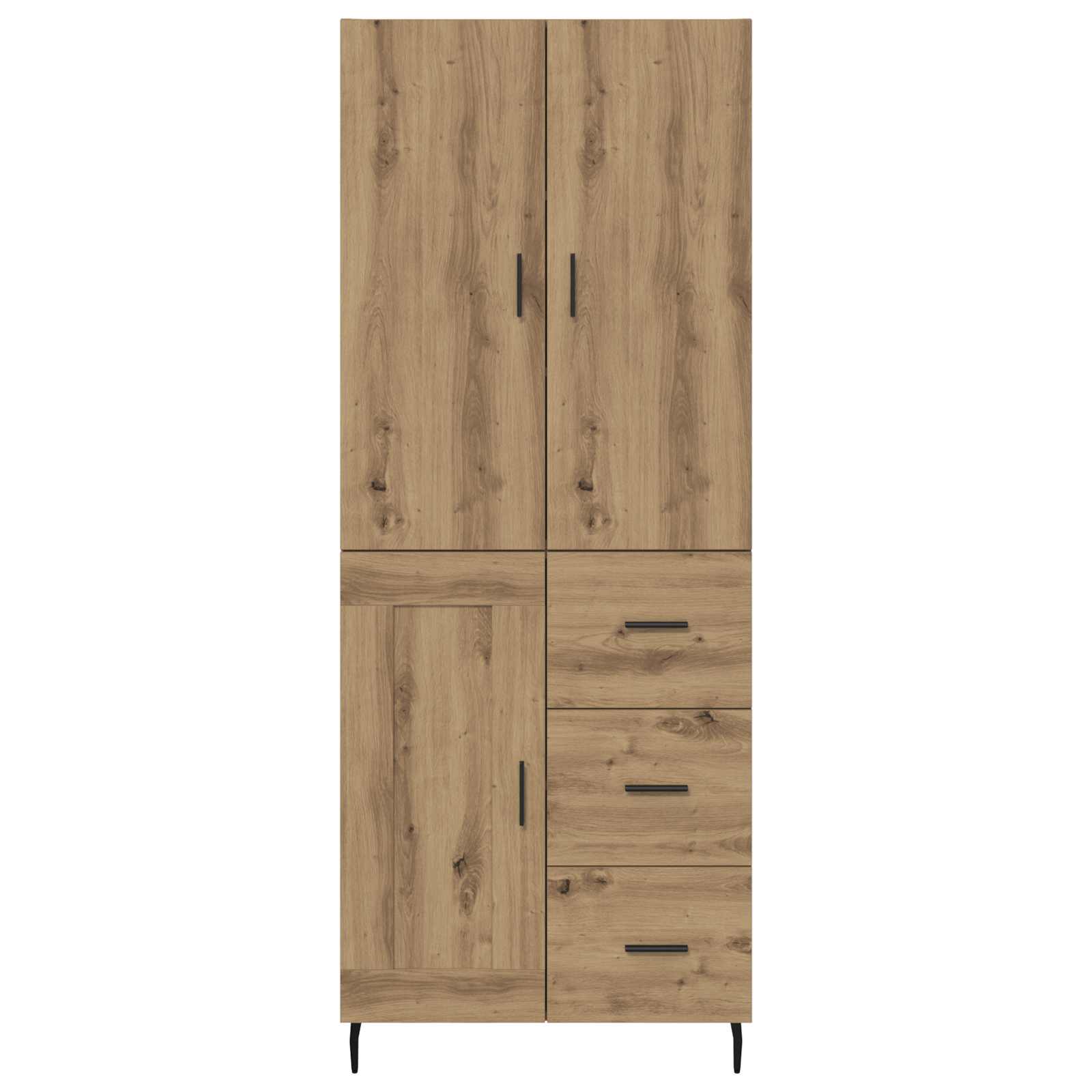 Vysoký Bufet 2 Ks Artisanový Dub 69,5 X 34 X 180 Cm
