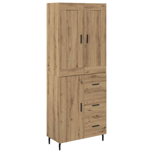 Vysoký Bufet 2 Ks Artisanový Dub 69,5 X 34 X 180 Cm