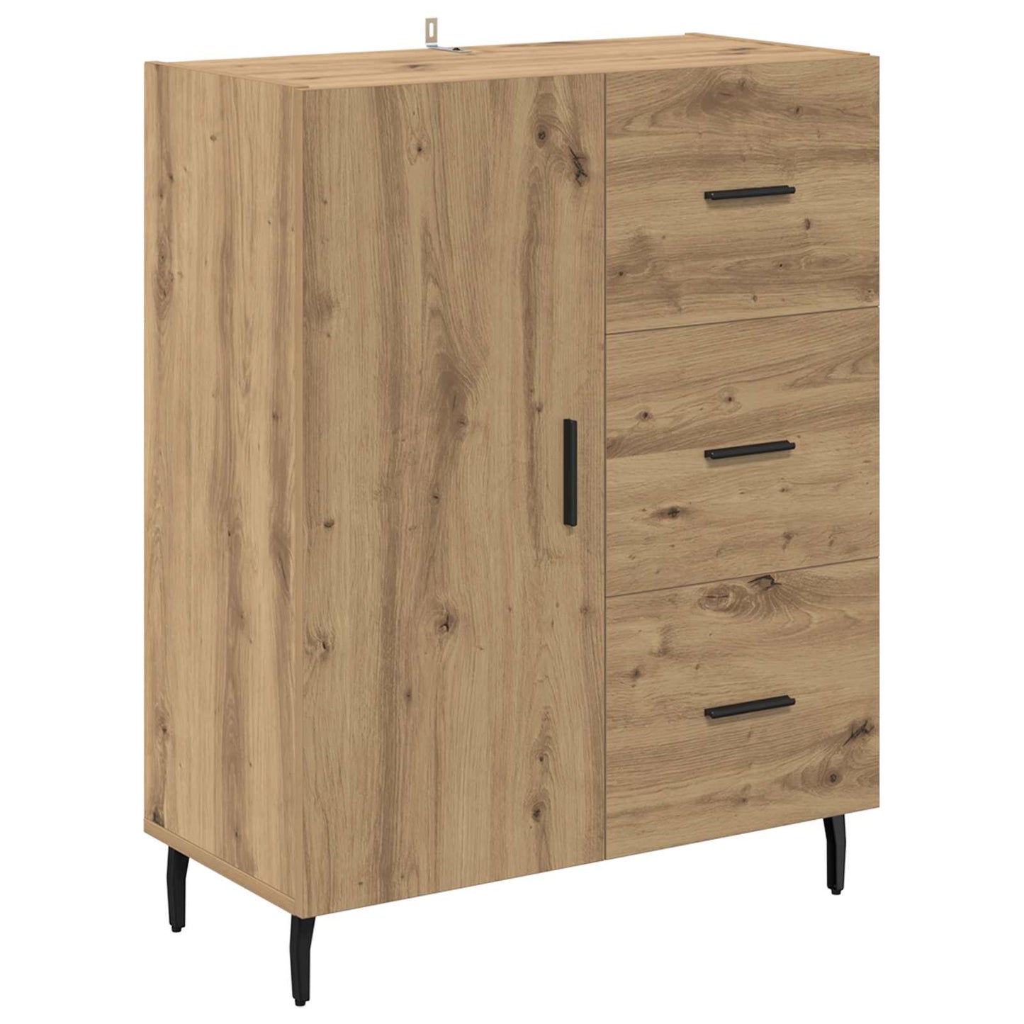 Vysoký Bufet 2 Ks Artisanový Dub 69,5 X 34 X 180 Cm