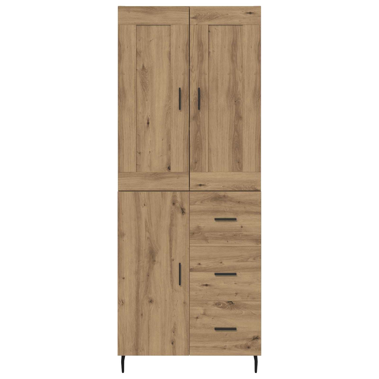 Vysoký Bufet 2 Ks Artisanový Dub 69,5 X 34 X 180 Cm