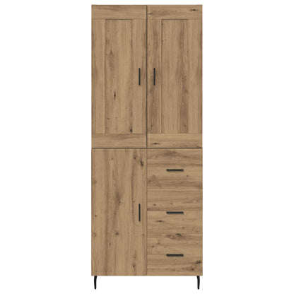 Vysoký Bufet 2 Ks Artisanový Dub 69,5 X 34 X 180 Cm