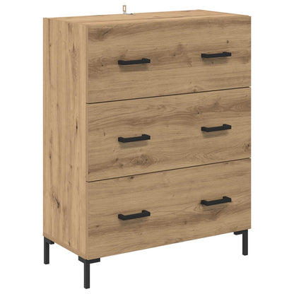 Vysoký Bufet Artisanový Dub 69,5 X 34 X 180 Cm Kompozitní Dřevo