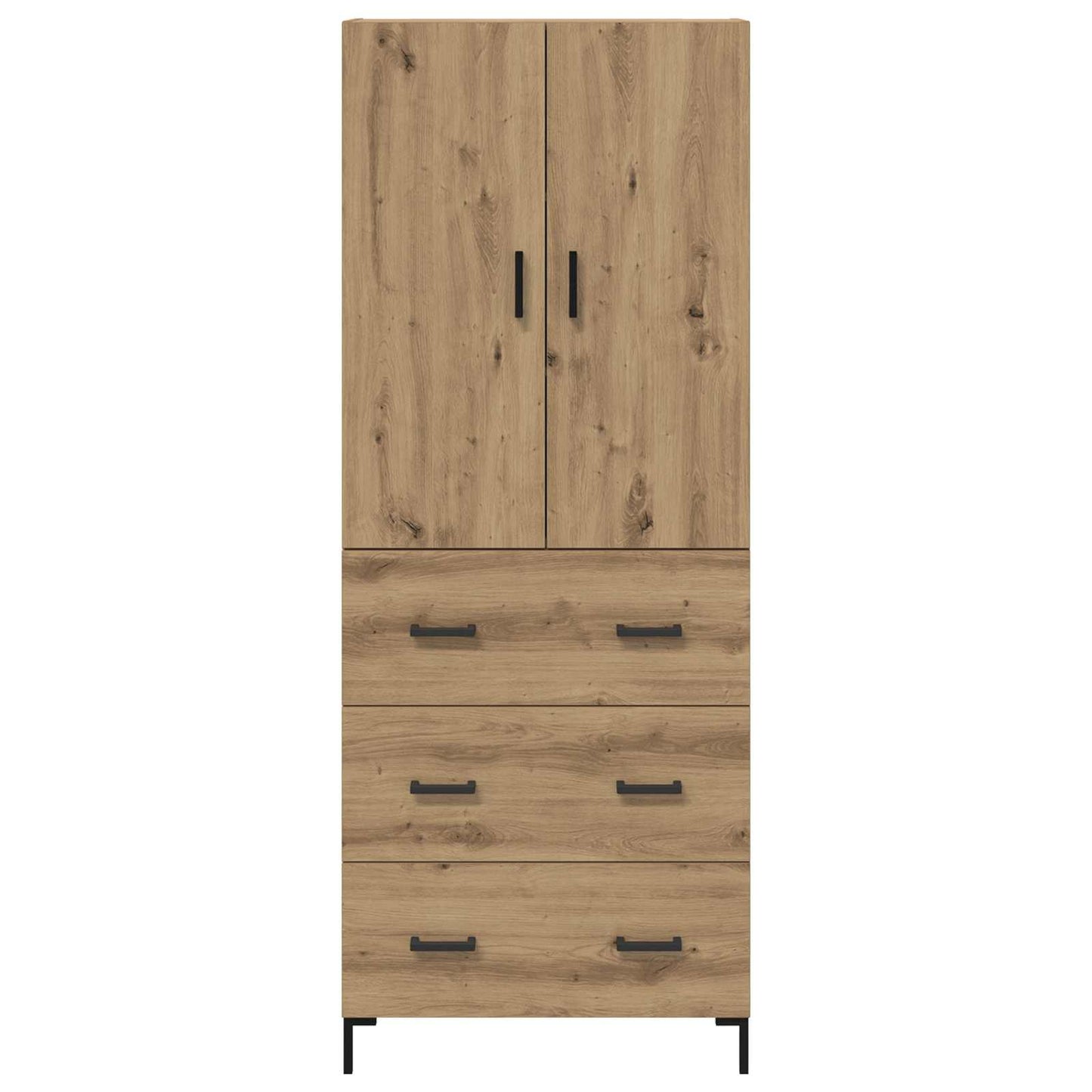 Vysoký Bufet Artisanový Dub 69,5 X 34 X 180 Cm Kompozitní Dřevo