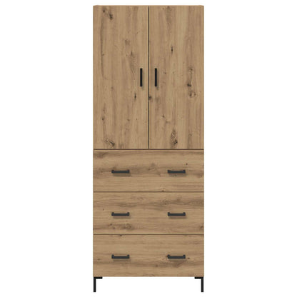 Vysoký Bufet Artisanový Dub 69,5 X 34 X 180 Cm Kompozitní Dřevo
