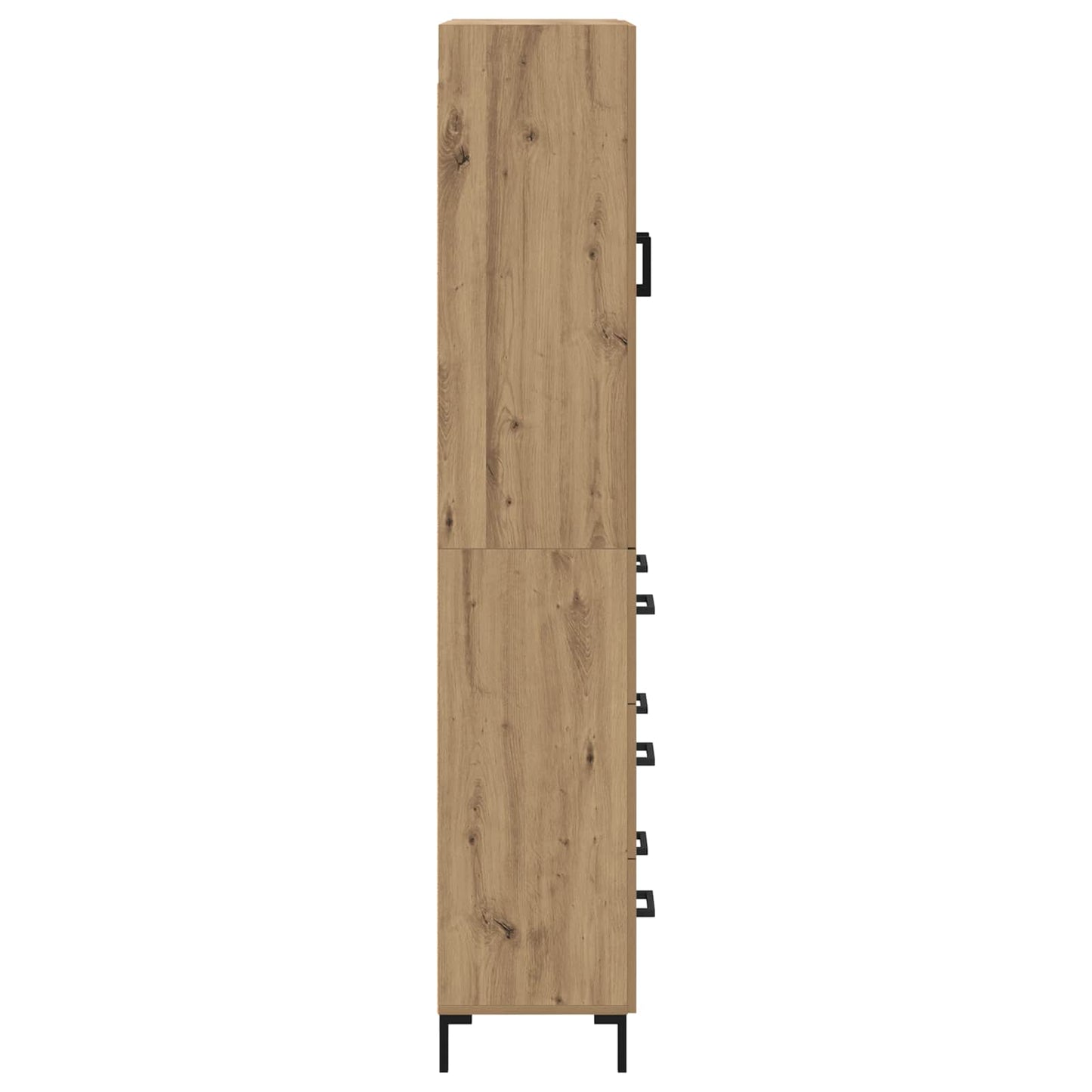 Vysoký Bufet Artisanový Dub 69,5 X 34 X 180 Cm Kompozitní Dřevo