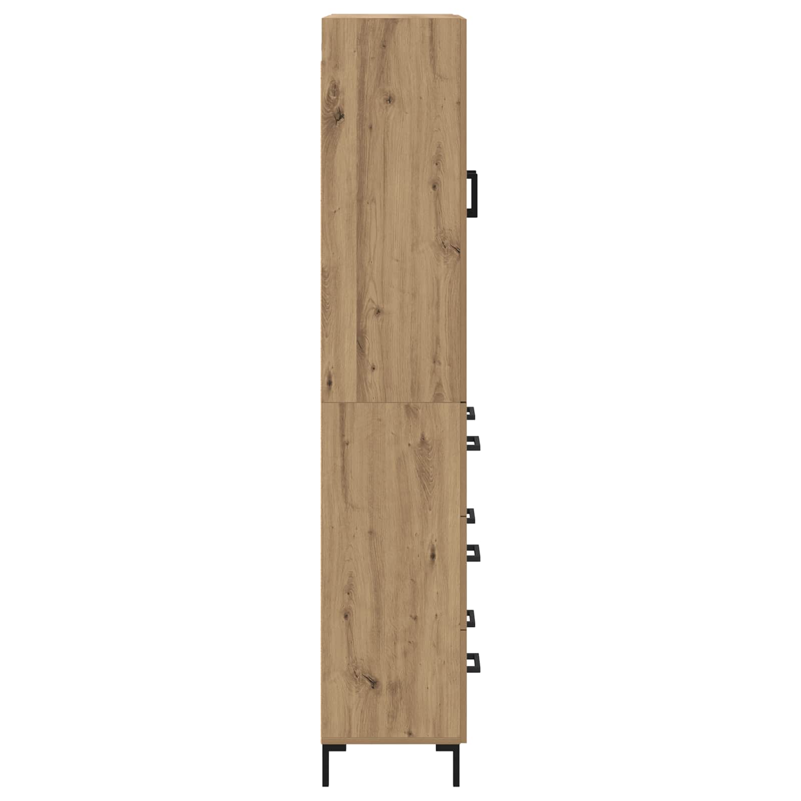 Vysoký Bufet Artisanový Dub 69,5 X 34 X 180 Cm Kompozitní Dřevo