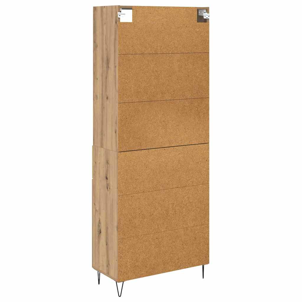 Vysoký Bufet 2 Ks Artisanový Dub 69,5 X 34 X 180 Cm