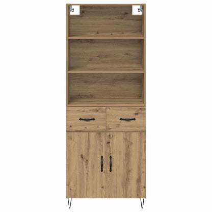 Vysoký Bufet 2 Ks Artisanový Dub 69,5 X 34 X 180 Cm