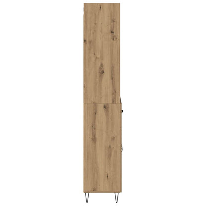 Vysoký Bufet 2 Ks Artisanový Dub 69,5 X 34 X 180 Cm