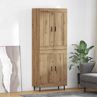 Vysoký Bufet 2 Ks Artisanový Dub 69,5 X 34 X 180 Cm