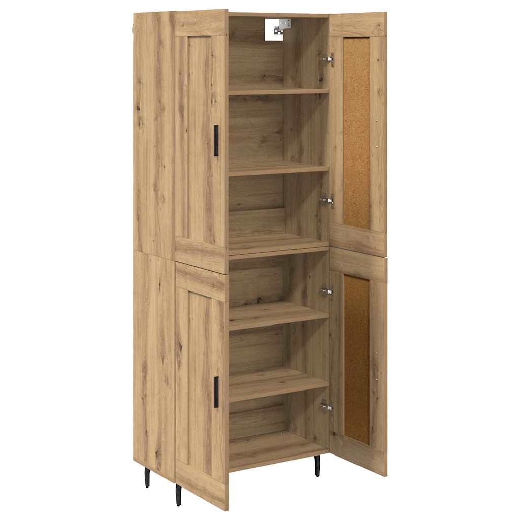 Vysoký Bufet 2 Ks Artisanový Dub 69,5 X 34 X 180 Cm
