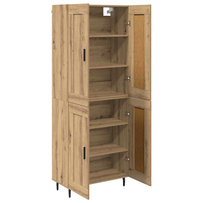 Vysoký Bufet 2 Ks Artisanový Dub 69,5 X 34 X 180 Cm