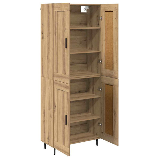 Vysoký Bufet 2 Ks Artisanový Dub 69,5 X 34 X 180 Cm