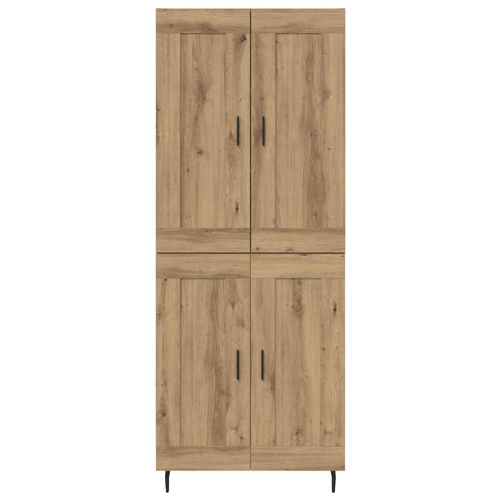 Vysoký Bufet 2 Ks Artisanový Dub 69,5 X 34 X 180 Cm