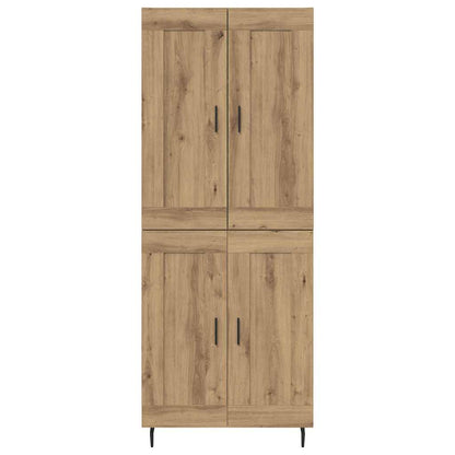 Vysoký Bufet 2 Ks Artisanový Dub 69,5 X 34 X 180 Cm