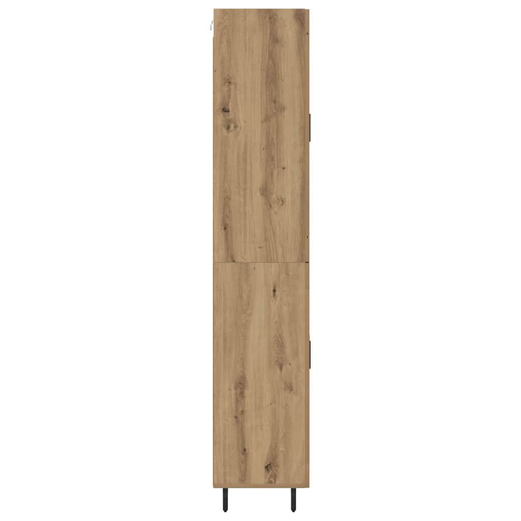 Vysoký Bufet 2 Ks Artisanový Dub 69,5 X 34 X 180 Cm