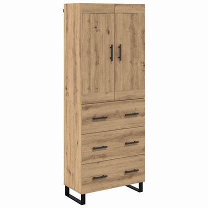 Vysoký Bufet 2 Ks Artisanový Dub 69,5 X 34 X 180 Cm