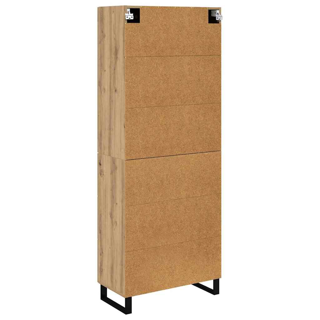 Vysoký Bufet 2 Ks Artisanový Dub 69,5 X 34 X 180 Cm