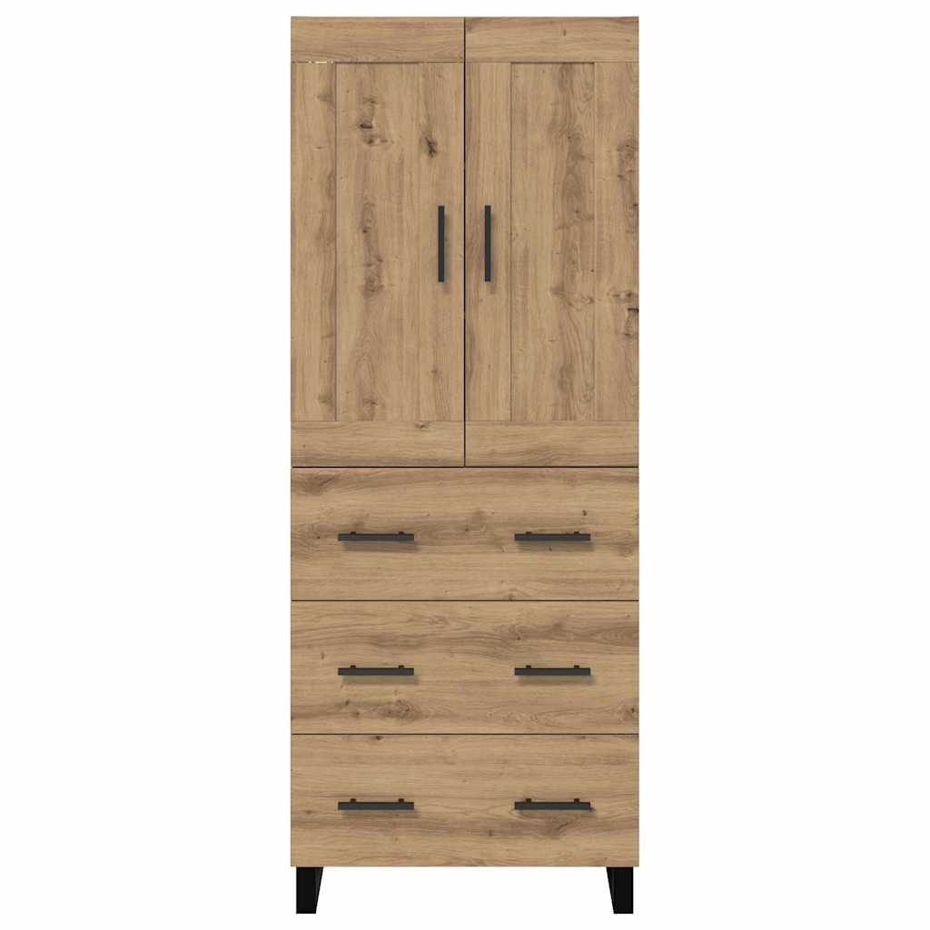 Vysoký Bufet 2 Ks Artisanový Dub 69,5 X 34 X 180 Cm