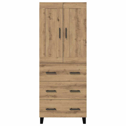 Vysoký Bufet 2 Ks Artisanový Dub 69,5 X 34 X 180 Cm