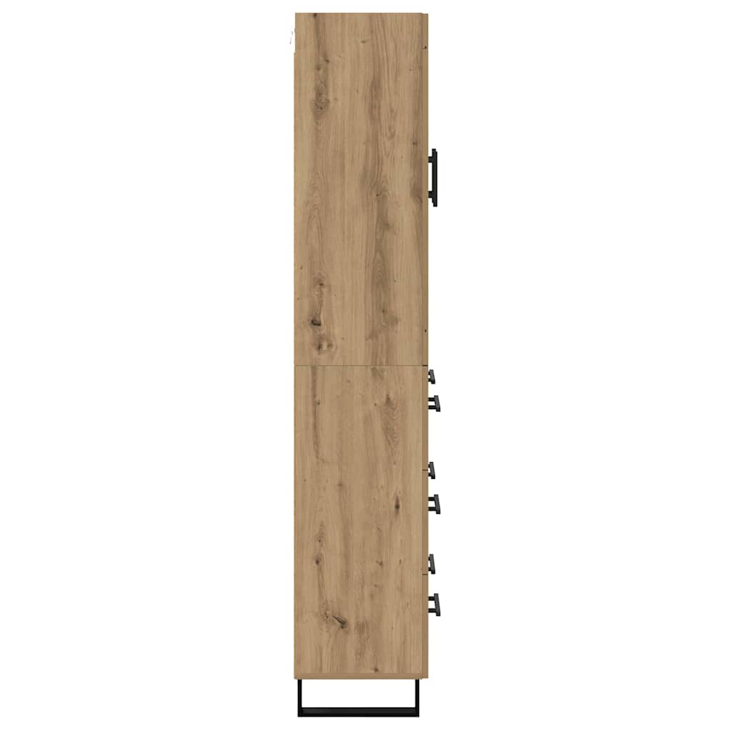 Vysoký Bufet 2 Ks Artisanový Dub 69,5 X 34 X 180 Cm