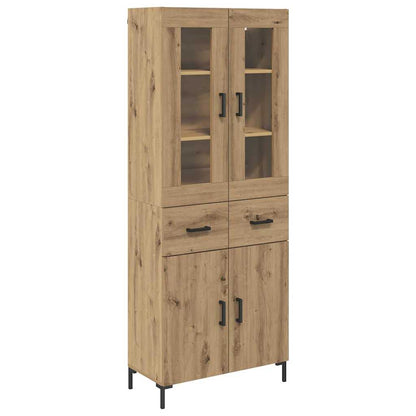 Vysoký Bufet 2 Ks Artisanový Dub 69,5 X 34 X 180 Cm