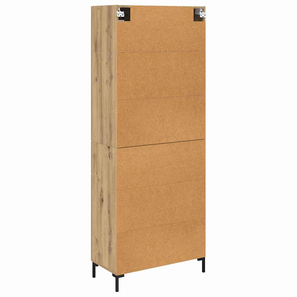 Vysoký Bufet 2 Ks Artisanový Dub 69,5 X 34 X 180 Cm