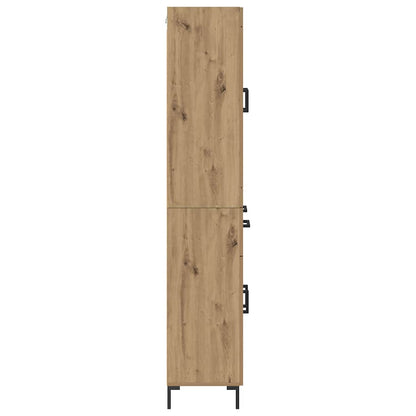 Vysoký Bufet 2 Ks Artisanový Dub 69,5 X 34 X 180 Cm