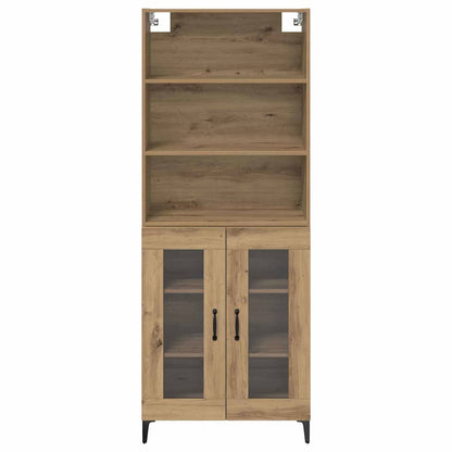Vysoký Bufet Artisanový Dub 69,5 X 34 X 180 Cm Kompozitní Dřevo