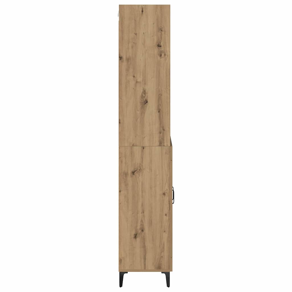 Vysoký Bufet Artisanový Dub 69,5 X 34 X 180 Cm Kompozitní Dřevo