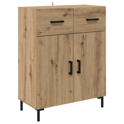Vysoký Bufet Artisanový Dub 69,5 X 34 X 180 Cm Kompozitní Dřevo