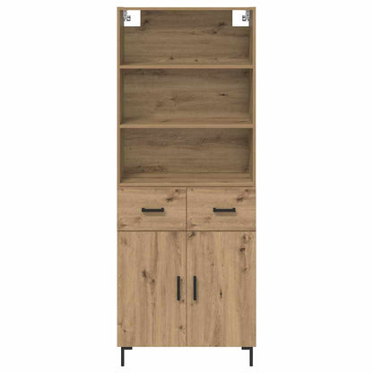 Vysoký Bufet Artisanový Dub 69,5 X 34 X 180 Cm Kompozitní Dřevo
