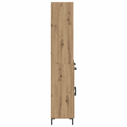 Vysoký Bufet Artisanový Dub 69,5 X 34 X 180 Cm Kompozitní Dřevo