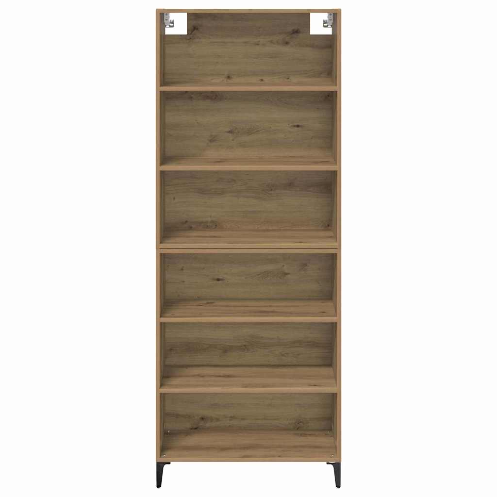Vysoký Bufet Artisanový Dub 69,5 X 34 X 180 Cm Kompozitní Dřevo