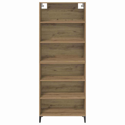 Vysoký Bufet Artisanový Dub 69,5 X 34 X 180 Cm Kompozitní Dřevo