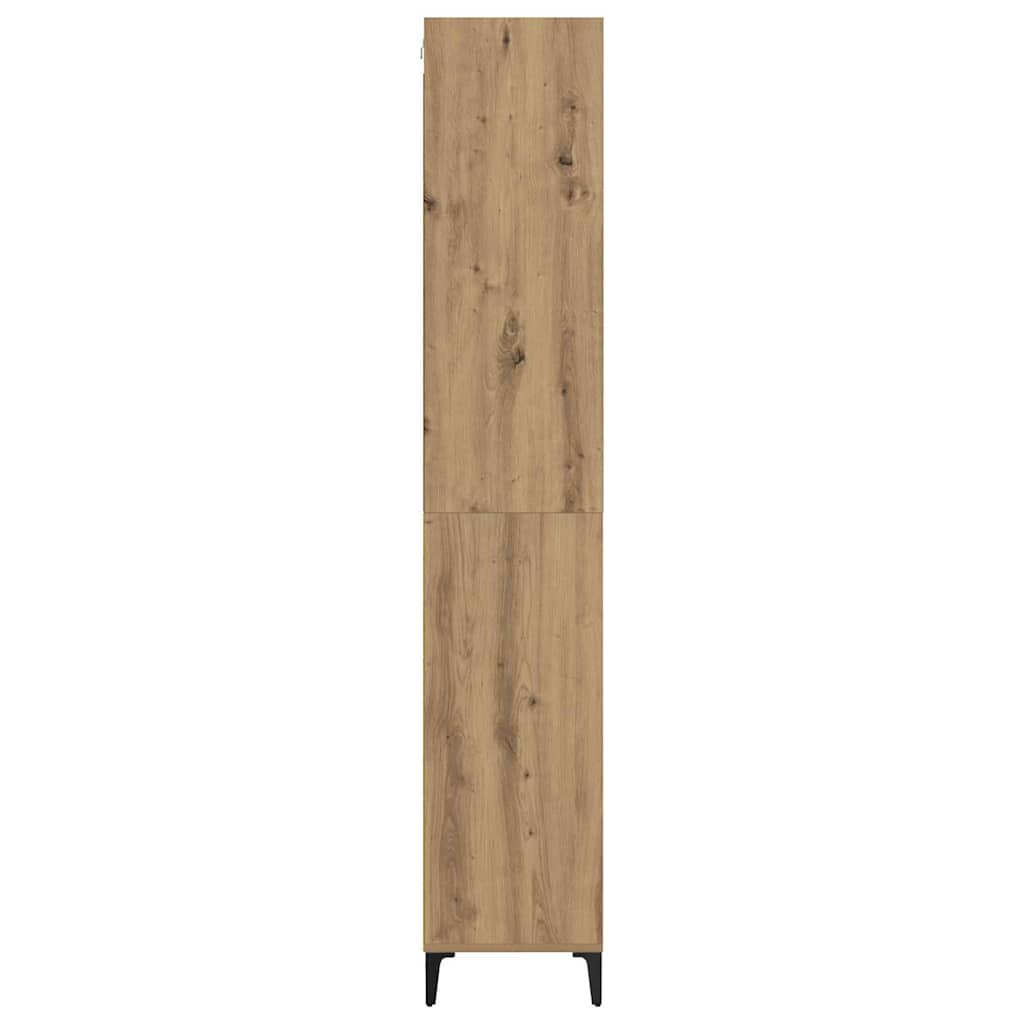 Vysoký Bufet Artisanový Dub 69,5 X 34 X 180 Cm Kompozitní Dřevo