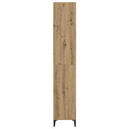 Vysoký Bufet Artisanový Dub 69,5 X 34 X 180 Cm Kompozitní Dřevo