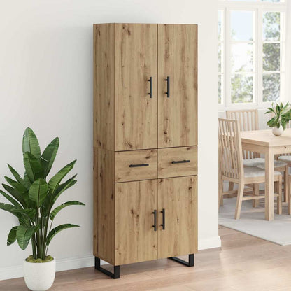 Vysoký Bufet 2 Ks Artisanový Dub 69,5 X 34 X 180 Cm