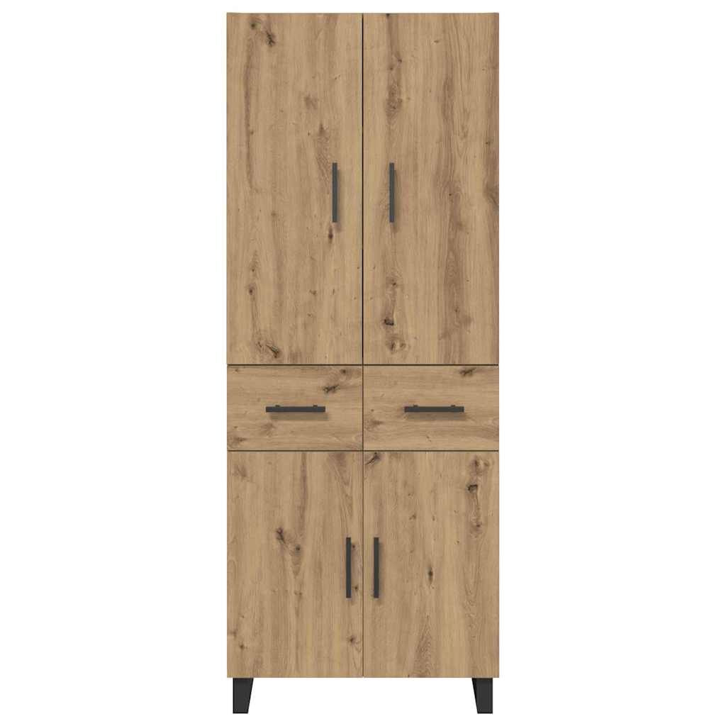 Vysoký Bufet 2 Ks Artisanový Dub 69,5 X 34 X 180 Cm